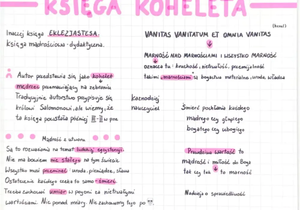 Księga Koheleta - streszczenie i sens tej niezwykłej księgi