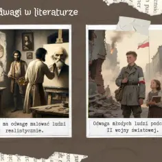 Człowiek walczy z marlinem, malarz tworzy portret, dzieci w ruinach i pilot w akcji – historie o odwadze, które inspirują.