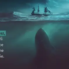 Biblijny Jonasz, czyli serce pełne siebie, w głębinach morza, pod żaglowcem.