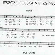 Jeszcze Polska nie zginęła" - nuty pieśni na 3 maja, słowa Józef Wybicki.