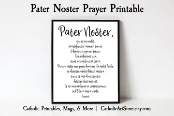 Ramka z tekstem modlitwy Pater Noster po łacinie.