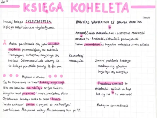 Księga Koheleta - streszczenie i sens tej niezwykłej księgi