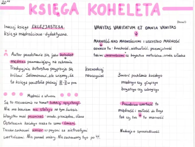 Księga Koheleta - streszczenie i sens tej niezwykłej księgi